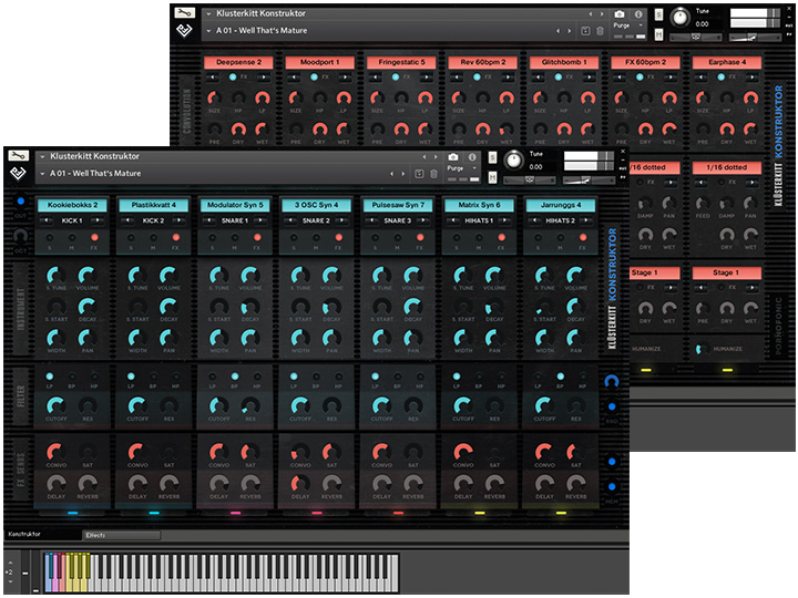 Klüsterkitt Konstruktor: Hybrid Convolution Drum Kit Builder